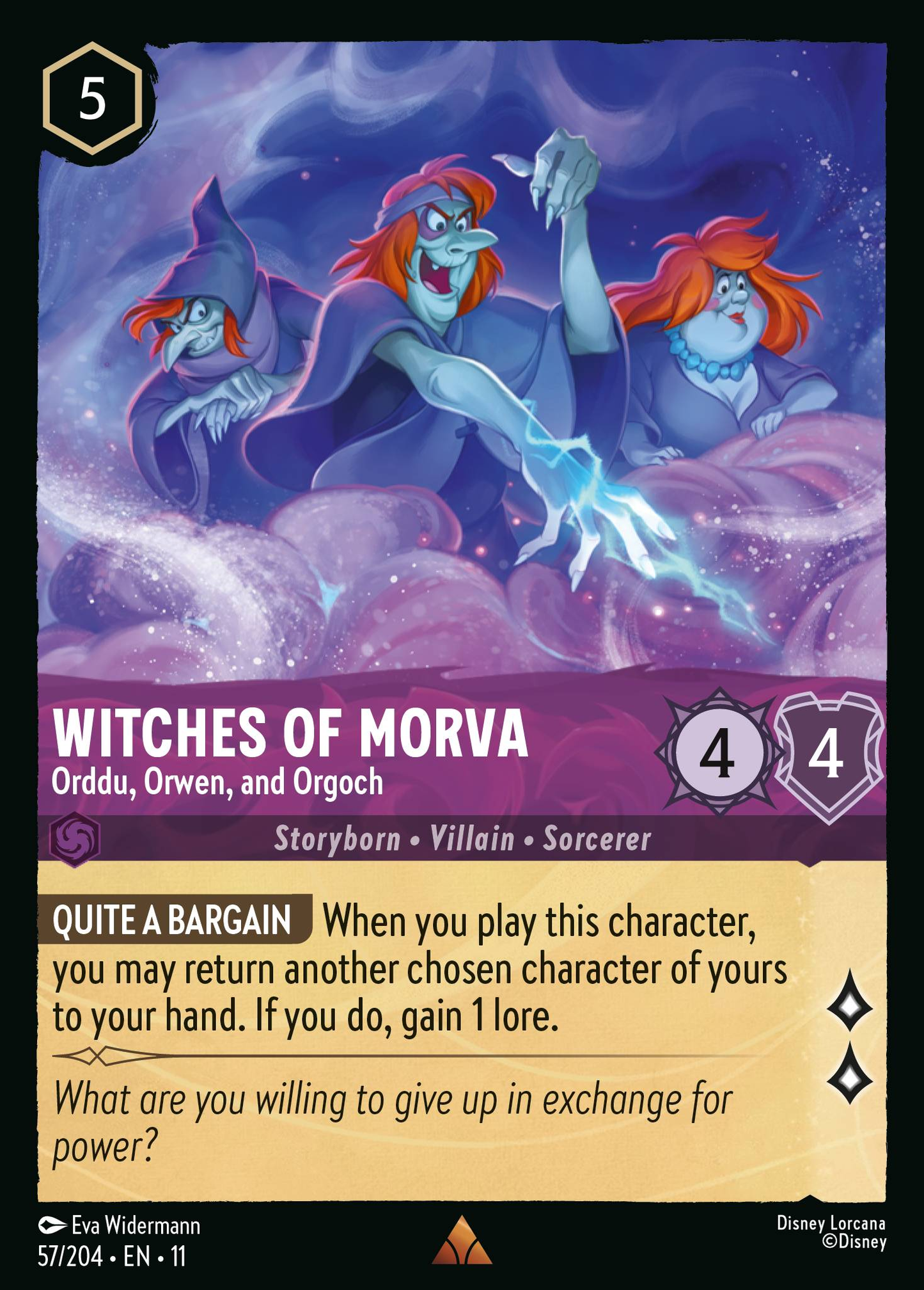 Witches of Morva - Orddu, Orwen, and Orgoch (Storyborn - Mentor - Sorcerer)(57/204 EN 11) (R)