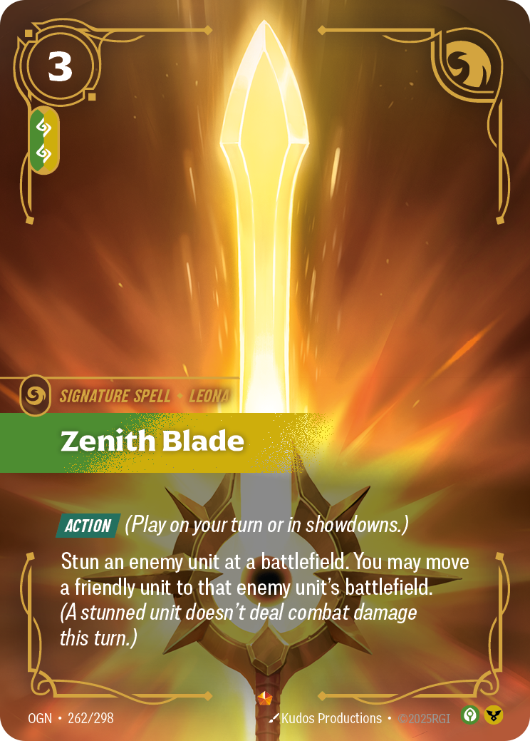 Zenith Blade (Signature Spell) (OGN-262/298) (Epic)