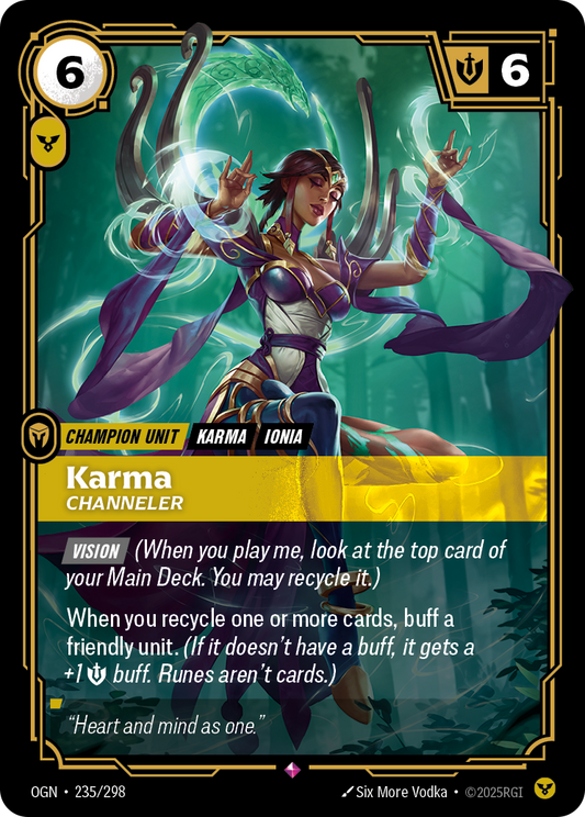 Karma, Channeler (Champion Unit) (OGN-235/298) (Rare)