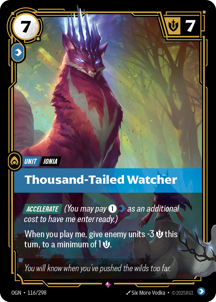 Thousand-Tailed Watcher (Unit) (OGN-116/298) (Rare)