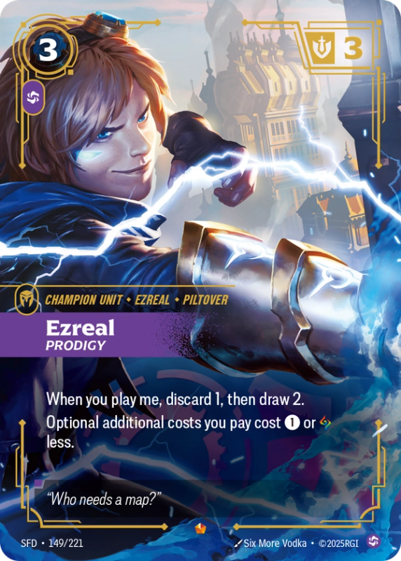 Ezreal, Prodigy (Champion Unit) (SFD-149/221) (Epic)