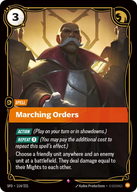 Marching Orders (Spell) (SFD-114/221) (Rare)