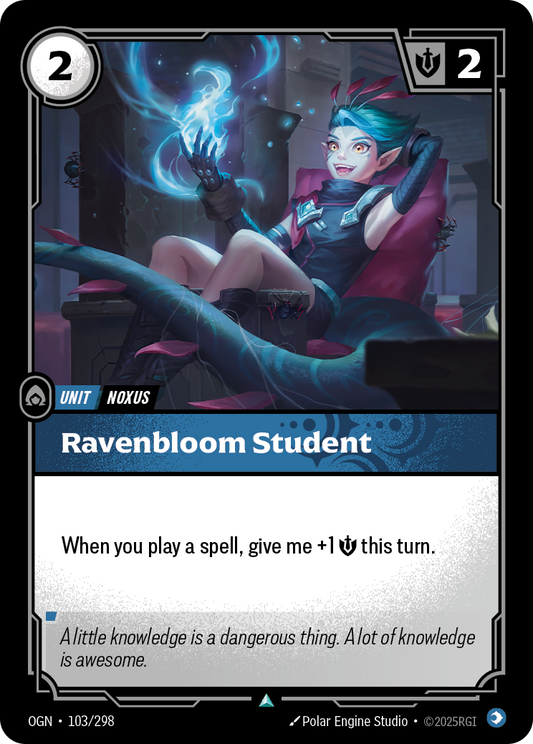 Ravenbloom Student (Unit) (OGN-103/298) (Uncommon)