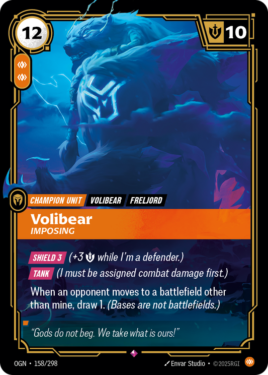 Volibear, Imposing (Champion Unit) (OGN-158/298) (Rare)