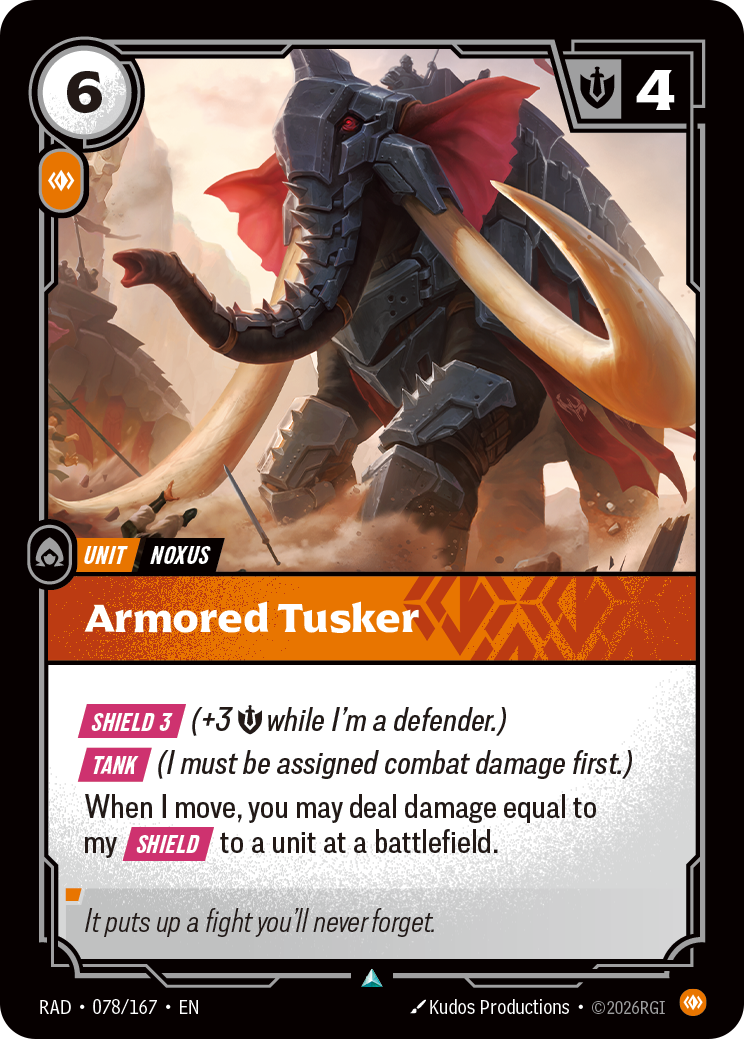 Armored Tusker (Unit) (RAD-078/167) (Uncommon)