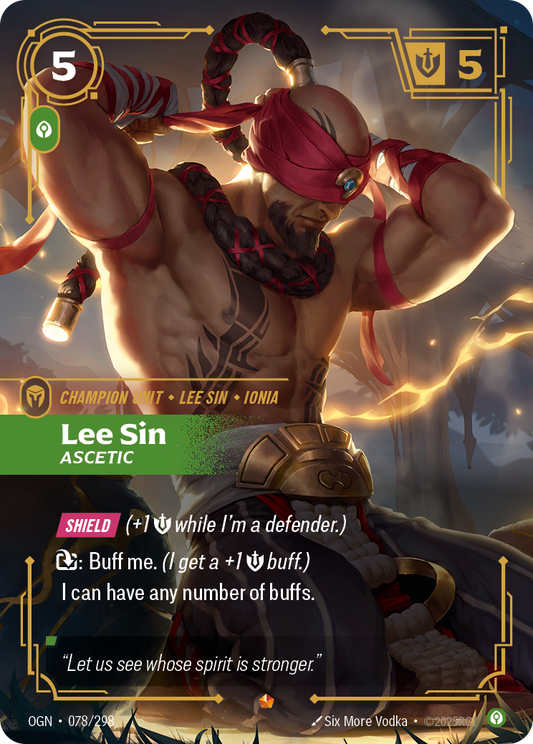 Lee Sin, Ascetic (Champion Unit) (OGN-078/298) (Epic)