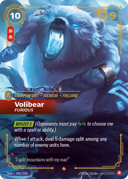 Volibear, Furious (Champion Unit) (OGN-041/298) (Epic)