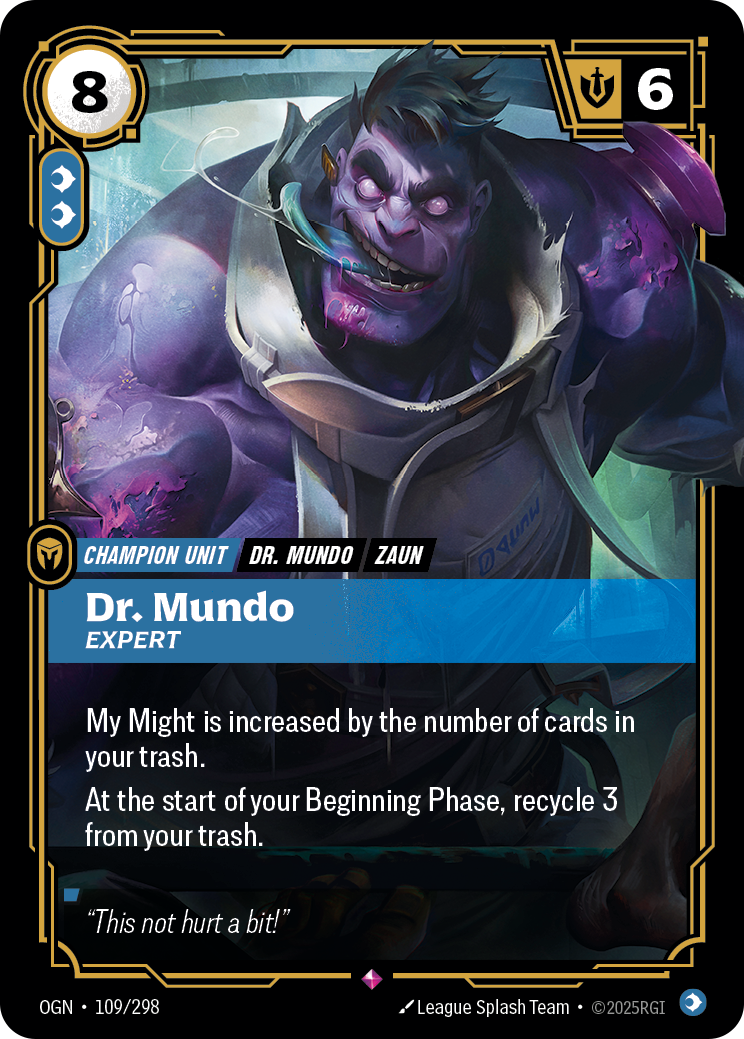Dr. Mundo, Expert (Champion Unit) (OGN-109/298) (Rare)