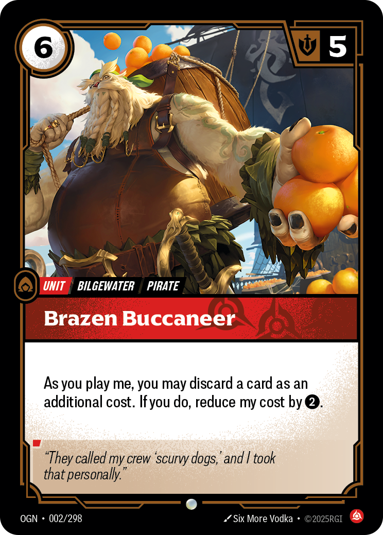 Brazen Buccaneer (Unit) (OGN-002/298) (Common)
