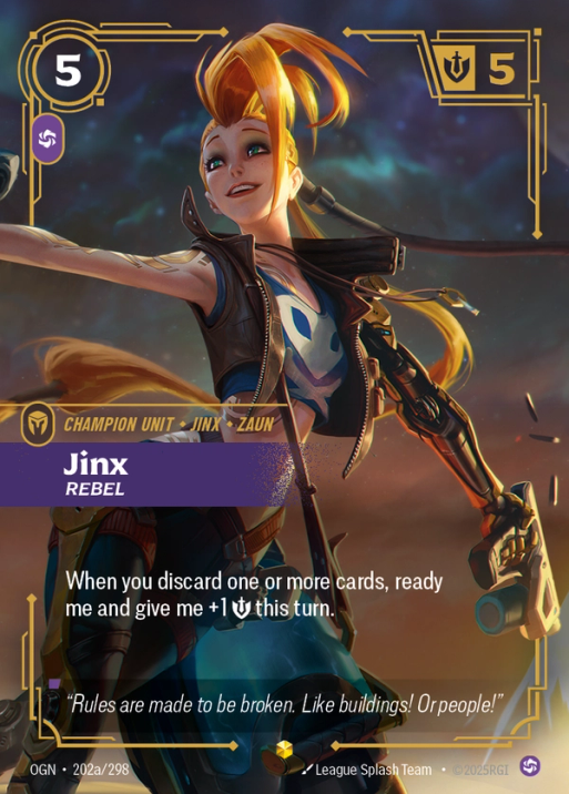 Jinx (Rebel) (Champion Unit) (OGN-202a/298)