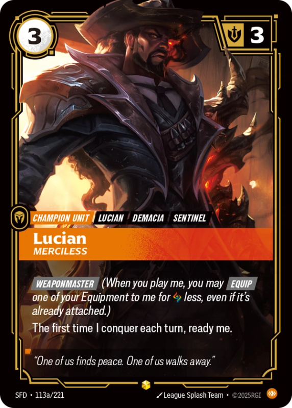 Lucian, Merciless (Champion Unit) (SFD-113a/221) (Showcase)