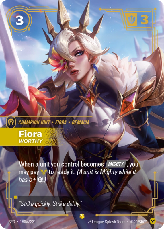 Fiora, Worthy (Champion Unit) (SFD-180a/221) (Showcase)