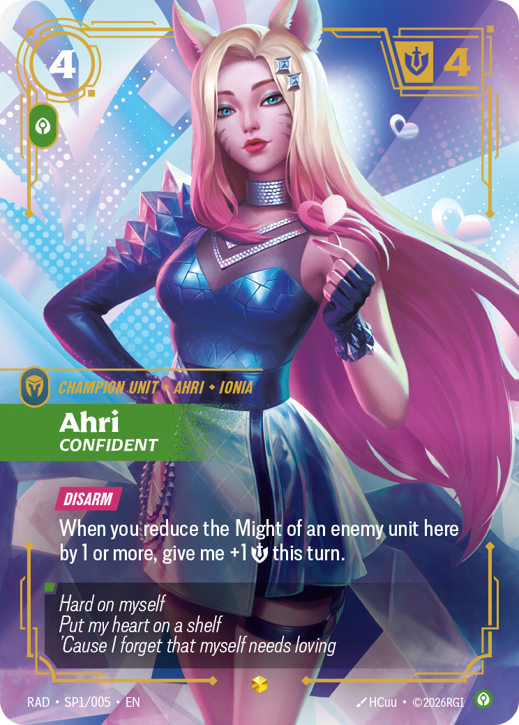 Ahri, Confident (Unit) (RAD-SP1/005) (Showcase) (Alternate Art - Special)