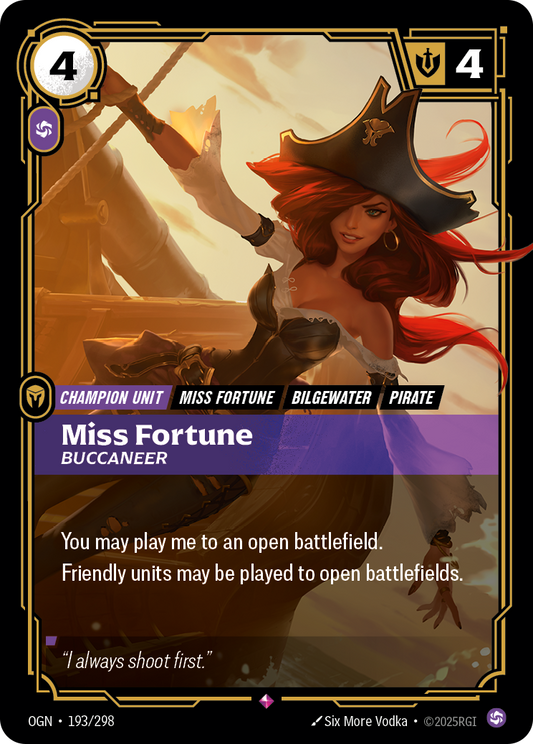 Miss Fortune, Buccaneer (Champion Unit) (OGN-193/298) (Rare)