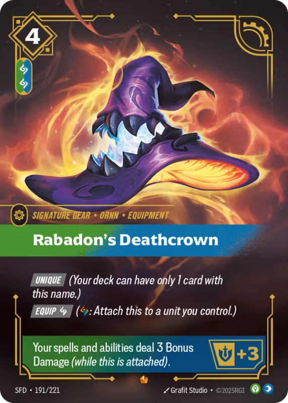 Rabadon's Deathcrown (Signature Spell) (SFD-191/221) (Epic)