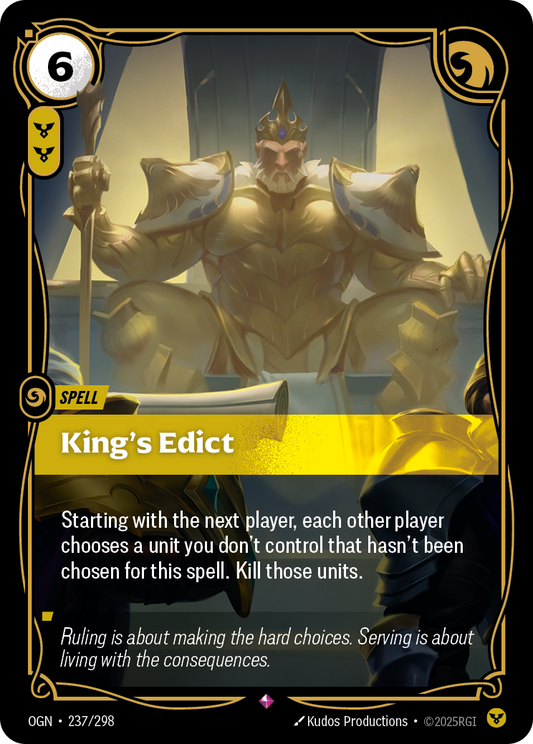 King's Edict (Spell) (OGN-237/298) (Rare)