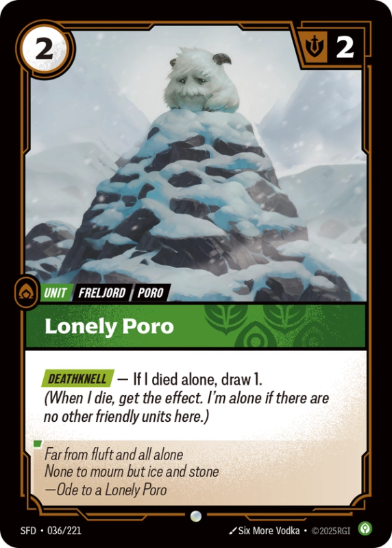Lonely Poro (Unit) (SFD-036/221) (Common)