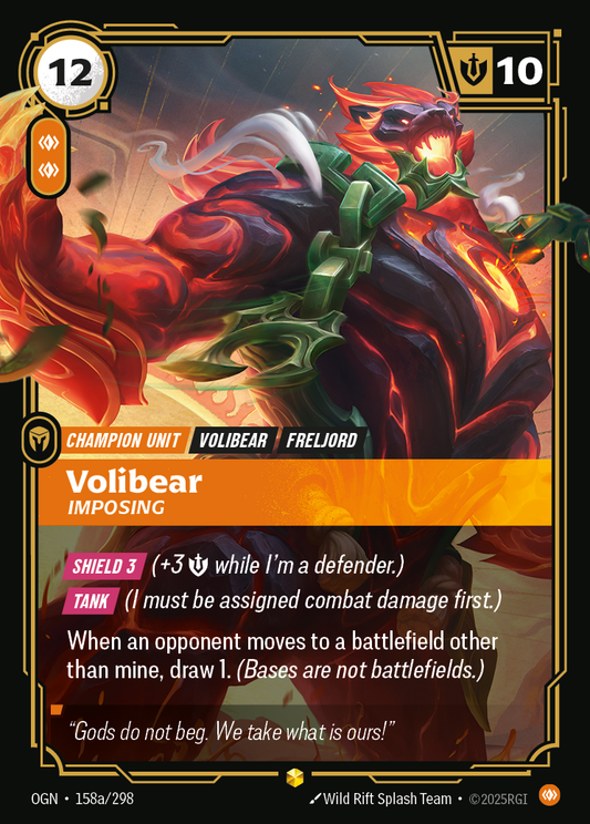 Volibear, Imposing (Champion Unit) (OGN-158a/298) (Showcase)