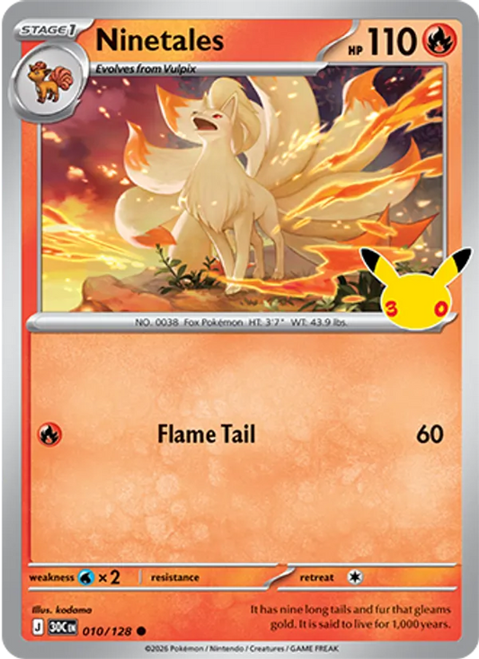 Ninetales (Stage 1 Pokémon) (30C-010/128) (Common)