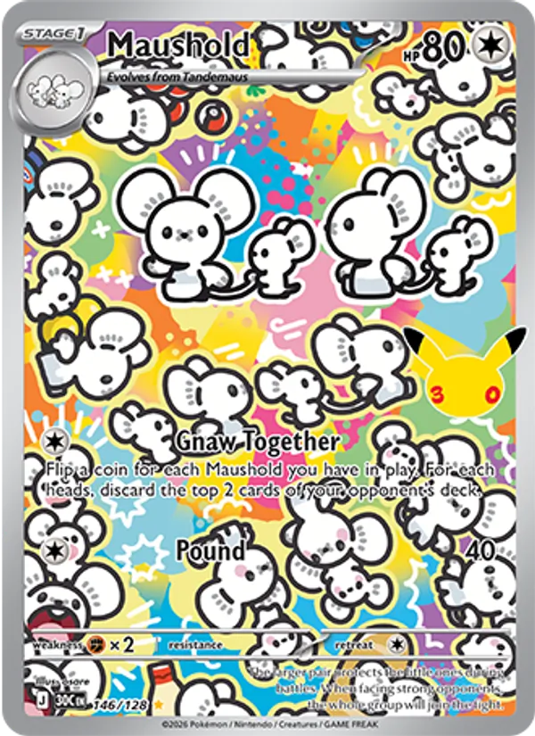 Maushold (Stage 1 Pokémon) (30C-146/128) (Illustration Rare)