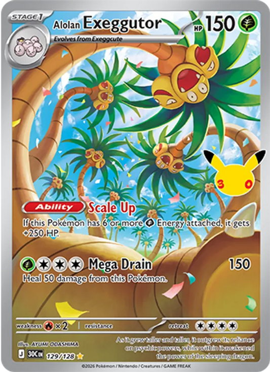 Alolan Exeggutor (Stage 1 Pokémon) (30C-129/128) (Illustration Rare)