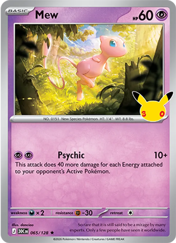 Mew (Basic Pokémon) (30C-065/128) (Rare)