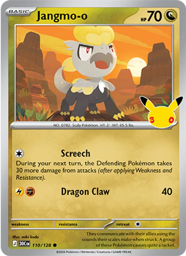 Jangmo-o (Basic Pokémon) (30C-110/128) (Common)