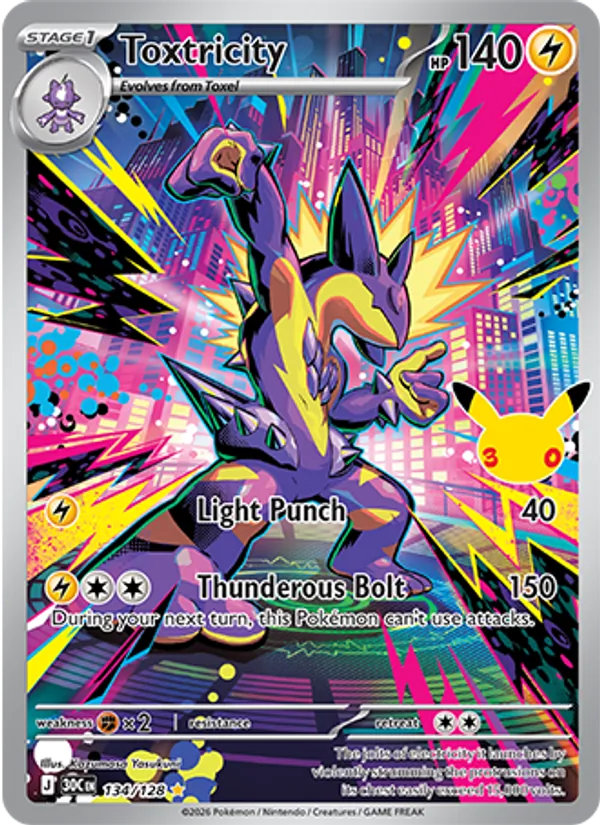 Toxtricity (Stage 1 Pokémon) (30C-134/128) (Illustration Rare)