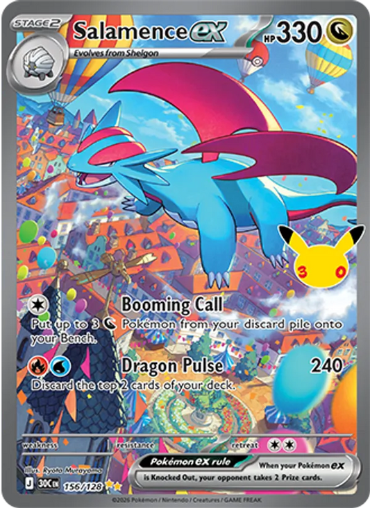 Salamence ex (Stage 2 Pokémon) (30C-156/128) (Special Illustration Rare)