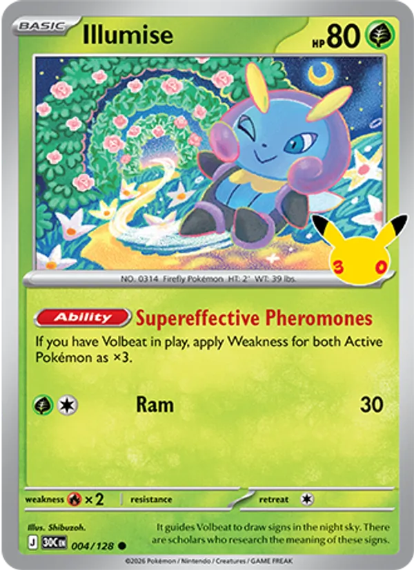 Illumise (Basic Pokémon) (30C-004/128) (Common)
