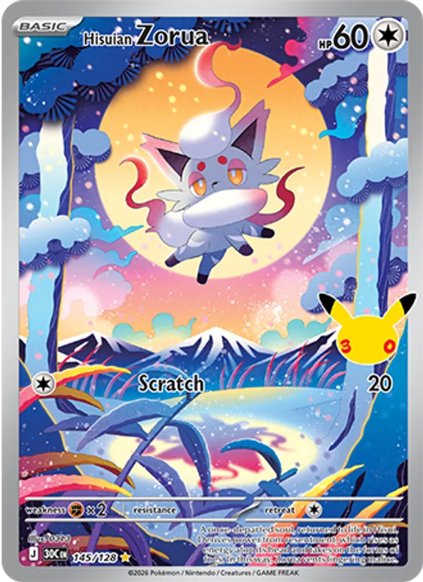 Hisuian Zorua (Basic Pokémon) (30C-145/128) (Illustration Rare)