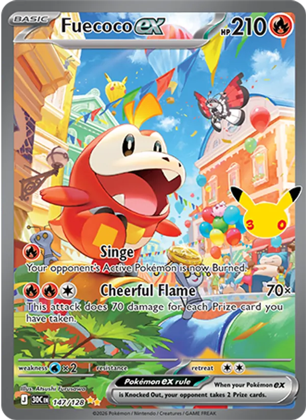 Fuecoco ex (Basic Pokémon) (30C-147/128) (Special Illustration Rare)