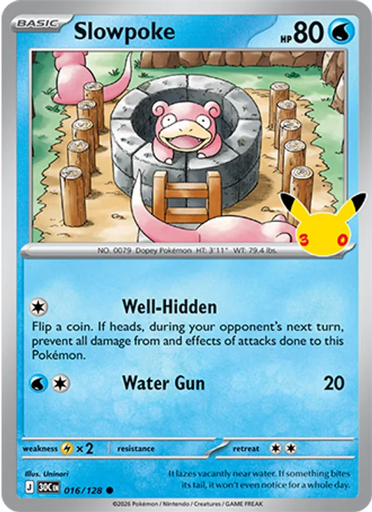 Slowpoke (Basic Pokémon) (30C-016/128) (Common)
