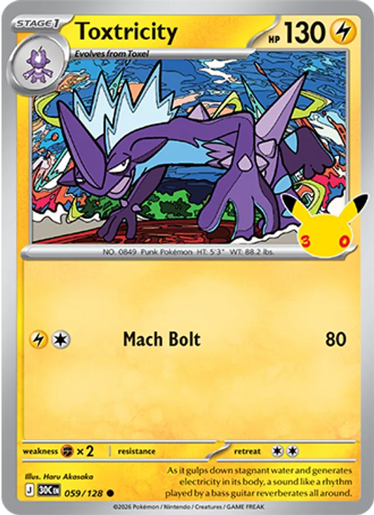 Toxtricity (Stage 1 Pokémon) (30C-059/128) (Common)