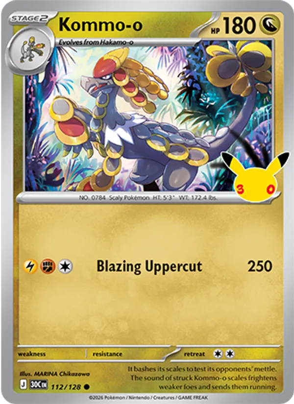 Kommo-o (Stage 2 Pokémon) (30C-112/128) (Common)
