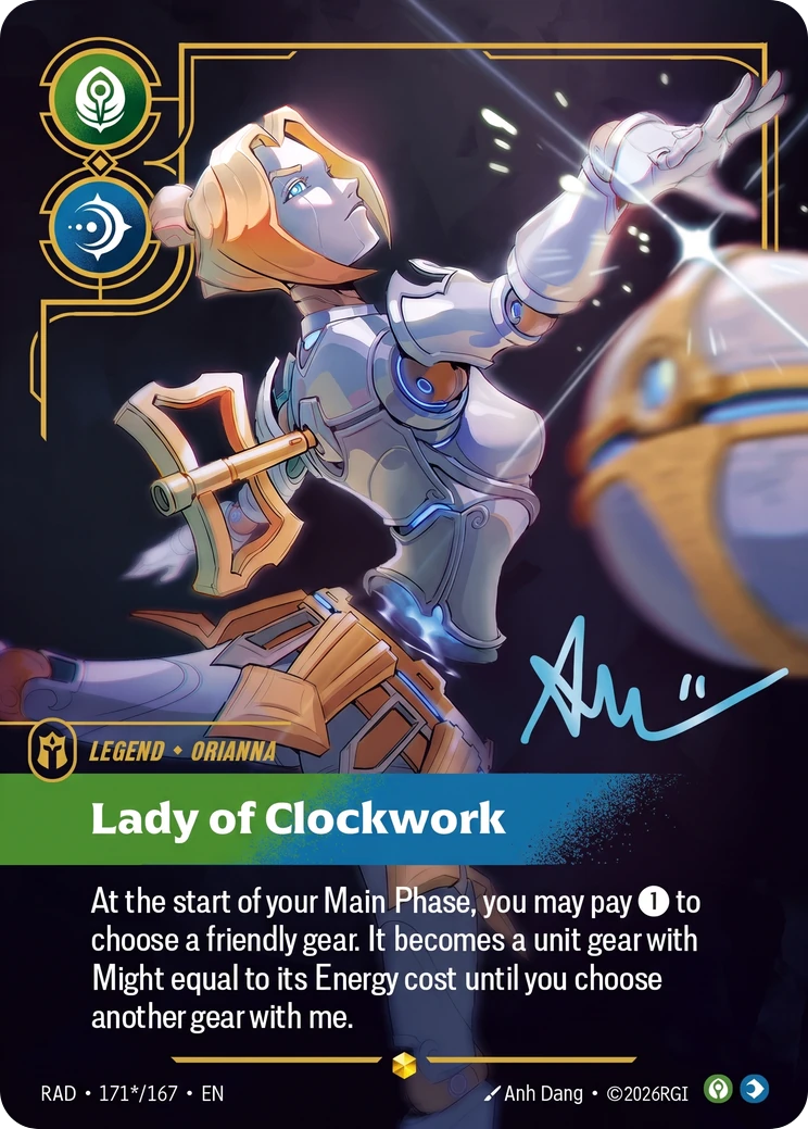 Lady of Clockwork (Legend) (RAD-171*/167) (Showcase) (Alternate Art - Signature)