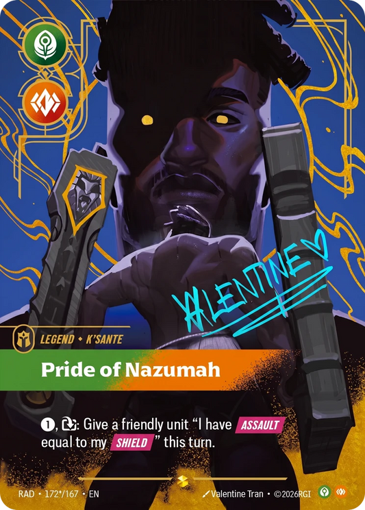 Pride of Nazumah (Legend) (RAD-172*/167) (Showcase) (Alternate Art - Signature)