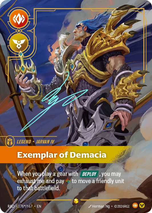Exemplar of Demacia (Legend) (RAD-176*/167) (Showcase) (Alternate Art - Signature)