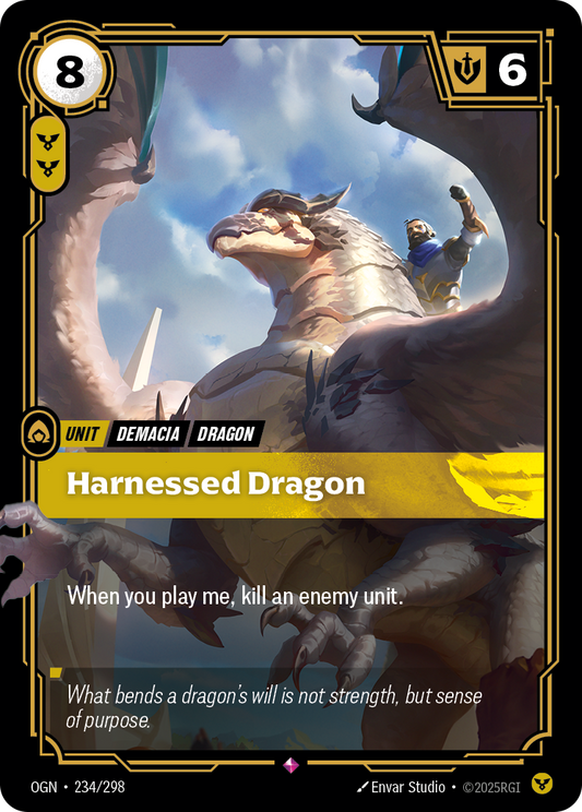 Harnessed Dragon (Unit) (OGN-234/298) (Rare)
