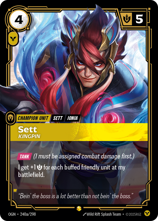 Sett, Kingpin (Champion Unit) (OGN-240a/298) (Showcase)