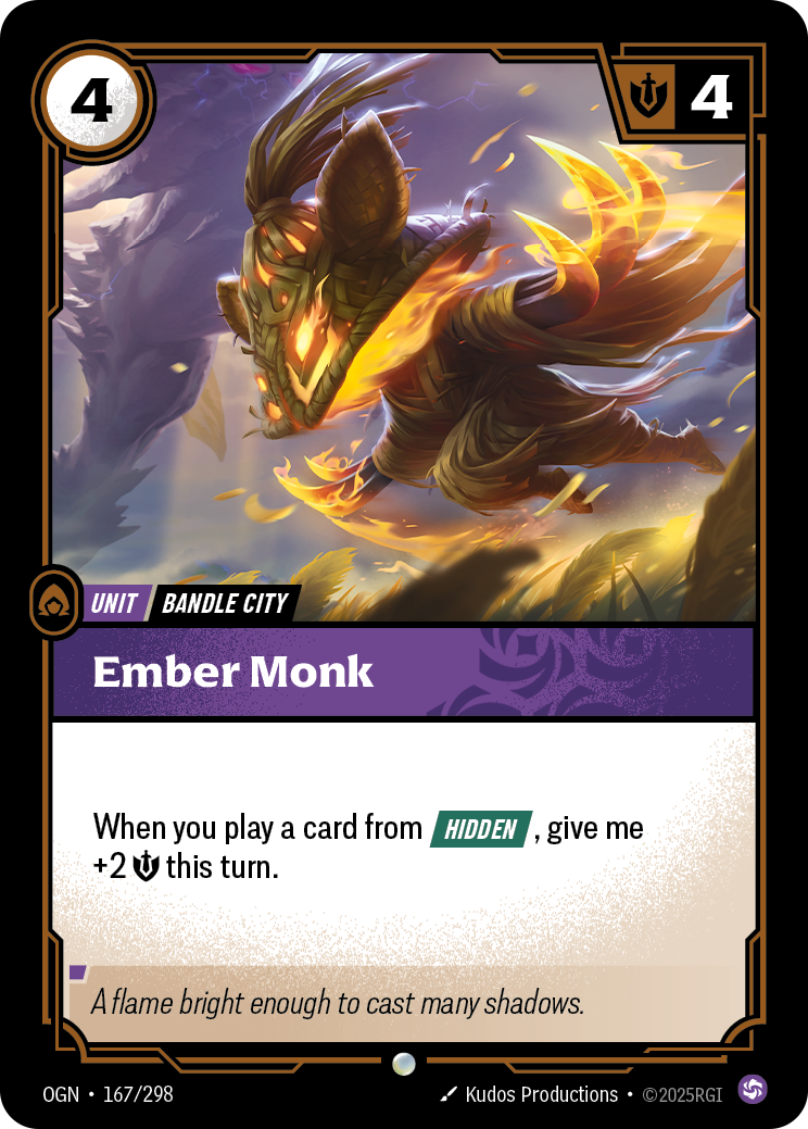 Ember Monk (Unit) (OGN-167/298) (Common)