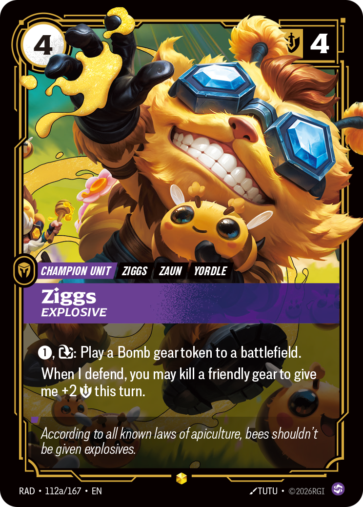 Ziggs, Explosive (Unit) (RAD-112a/167) (Showcase) (Alternate Art)