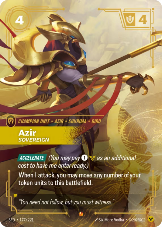Azir, Sovereign (Champion Unit) (SFD-177/221) (Epic)