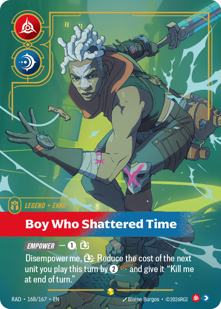 Boy Who Shattered Time (Legend) (RAD-168/167) (Showcase) (Alternate Art - Overnumbered)