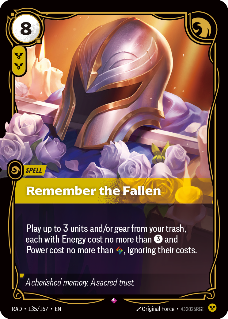 Remember the Fallen (Spell) (RAD-135/167) (Rare)