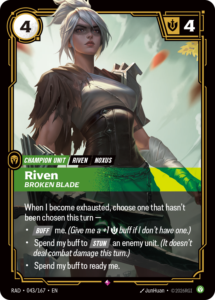 Riven, Broken Blade (Unit) (RAD-043/167) (Rare)