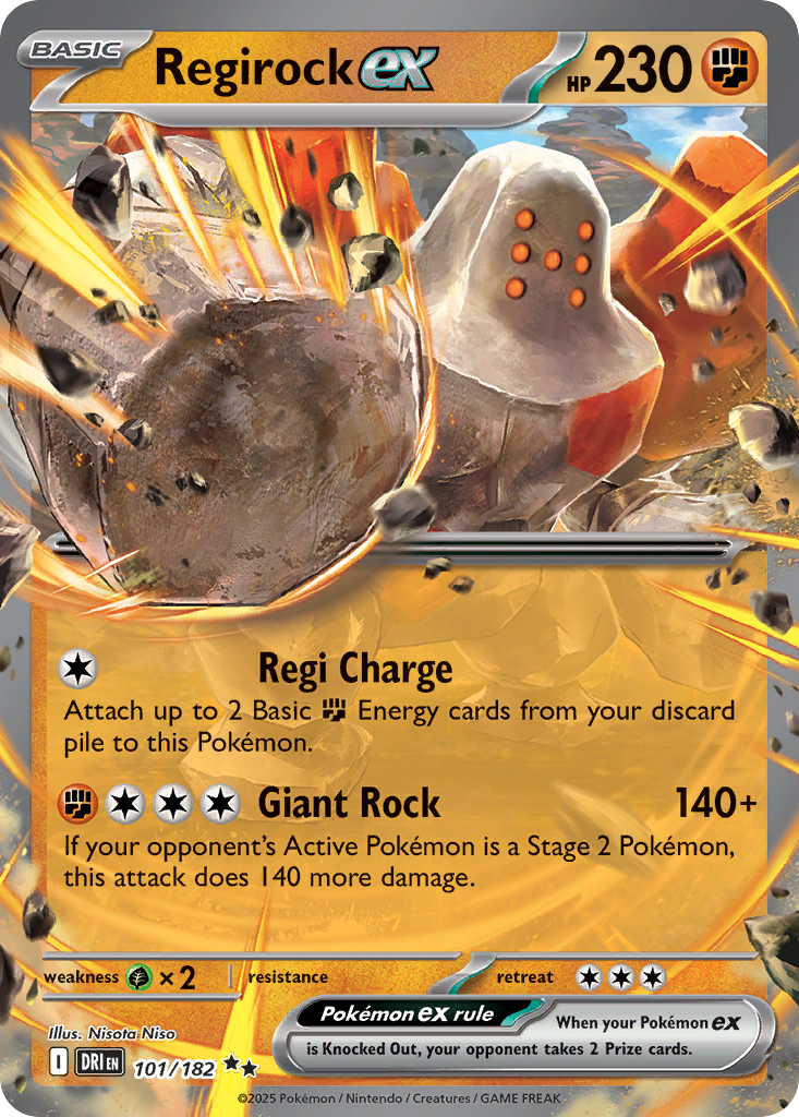 Regirock ex (Basic Pokémon ex) (DRI-101/182) (Double Rare)