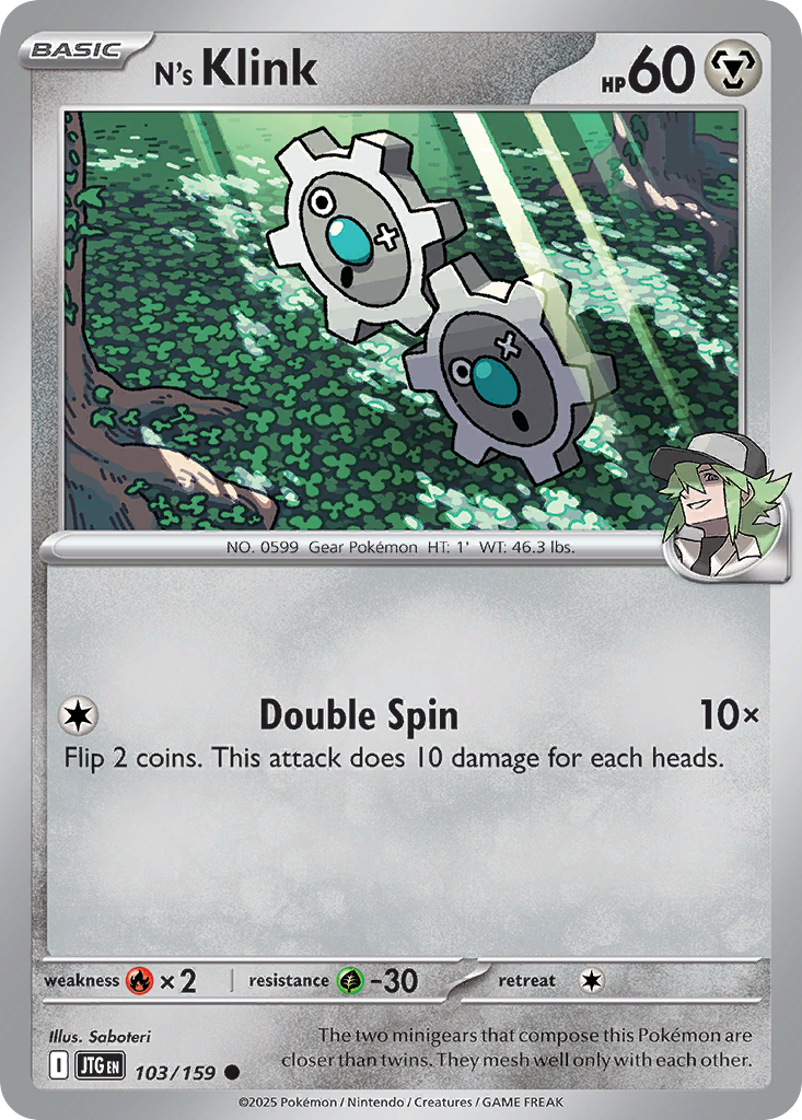N's Klink (Basic Pokémon) (JTG-103/159) (Common)