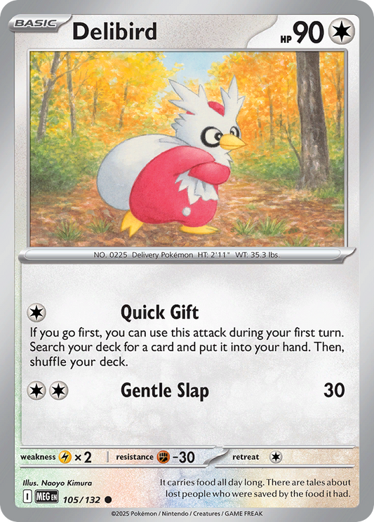 Delibird (Basic Pokémon) (MEG-105/132) (Common)