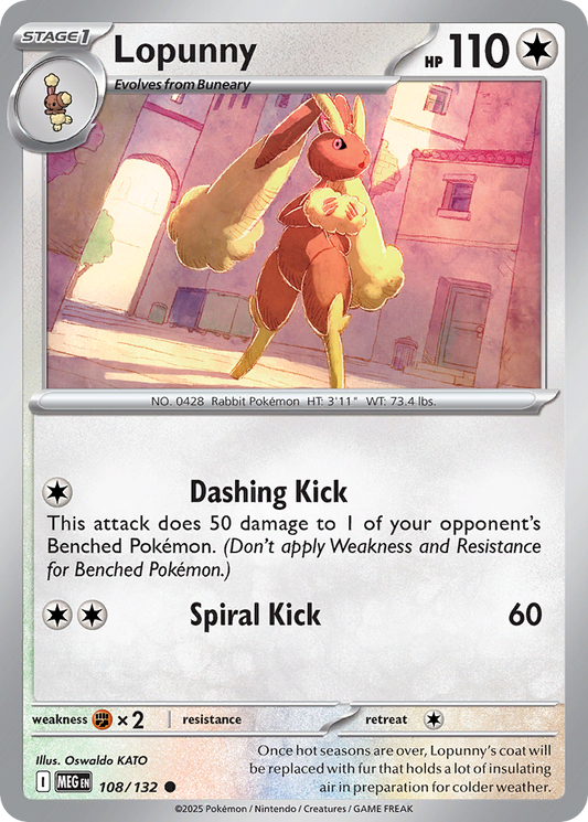 Lopunny (Stage 1 Pokémon) (MEG-108/132) (Common)